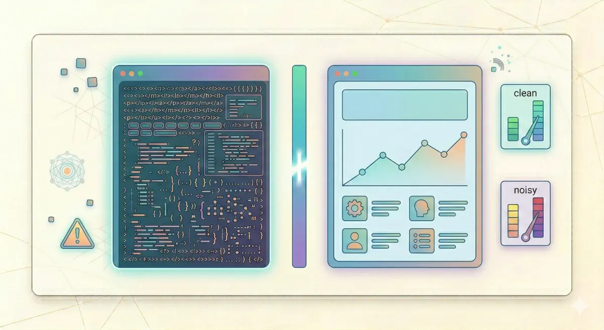 Fix priority: content present in raw HTML first, then reduce noise, then optional machine-friendly representations